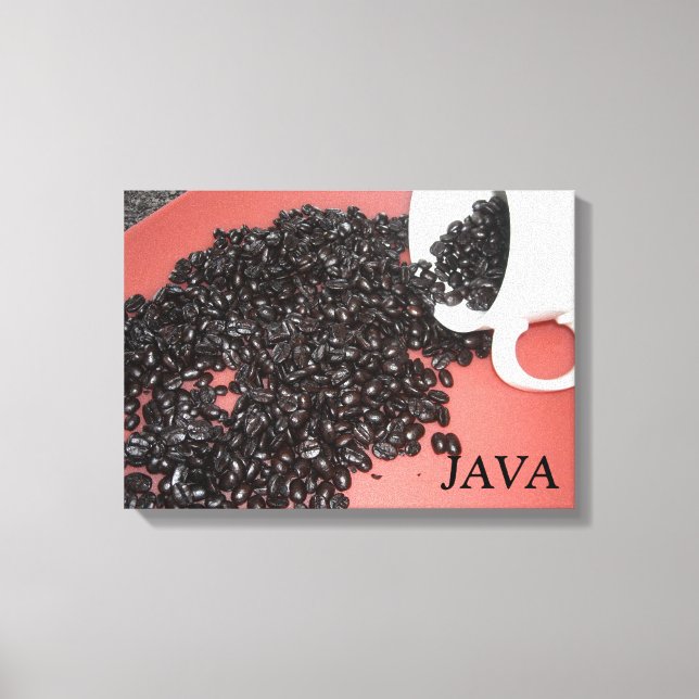 Java Coffee Design Leinwanddruck (Vorderseite)