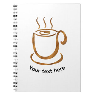 Java Dampfende Tasse   Hölzerner geschwungener Kaf Notizblock