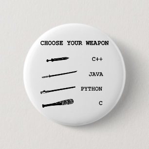 Java gegen C++ gegen Pythonschlange gegen Button