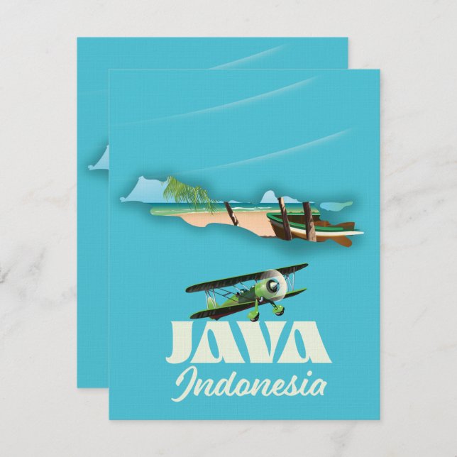 Java indonesia Karte (Vorne/Hinten)