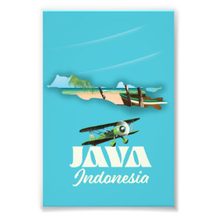 Java indonesia Karte Fotodruck