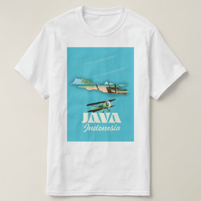 Java Indonesien Karte T-Shirt (Design vorne)