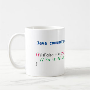 Java isFalse Vexierfragen-Tasse Tasse