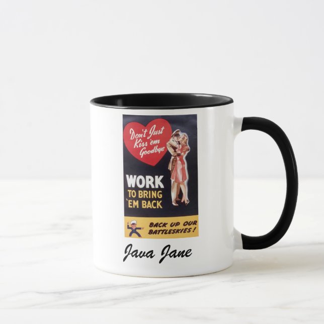 Java Jane "der Kuss-" Tasse (Rechts)