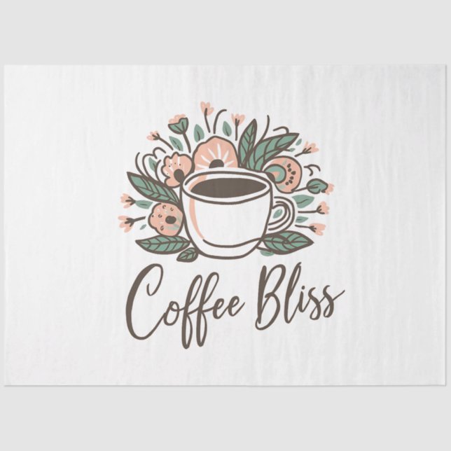 Java Joy Ephemera-Espresso Elegance Ephemera Seidenpapier (Vorderseite)