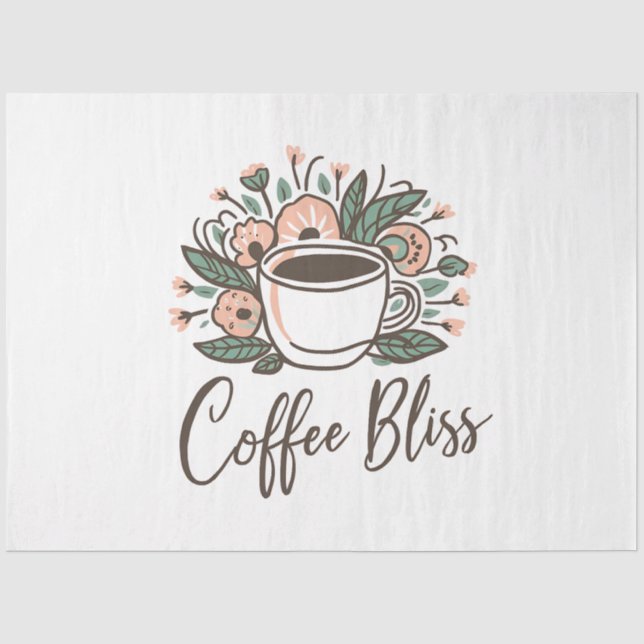Java Joy Ephemera-Espresso Eleganz Ephemera Seidenpapier (Vorderseite)