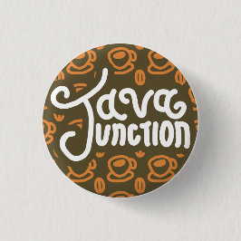 Java Junction Coffee and Bean Button Brown