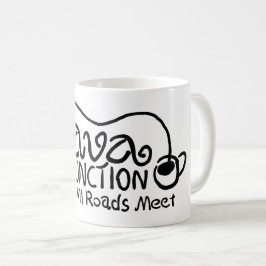 Java Junction mit Coffee Black Text Kaffeetasse