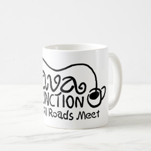 Java Junction mit Coffee Black Text Kaffeetasse