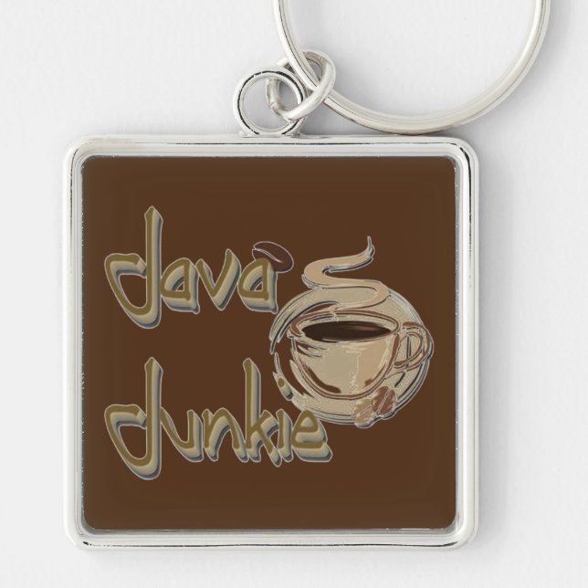 Java Junkie Coffee Lovers Key Chain Schlüsselanhänger (Vorne)