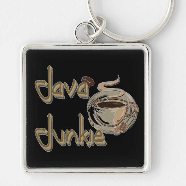 Java Junkie Coffee Lovers Key Chain Schlüsselanhänger (Vorne)