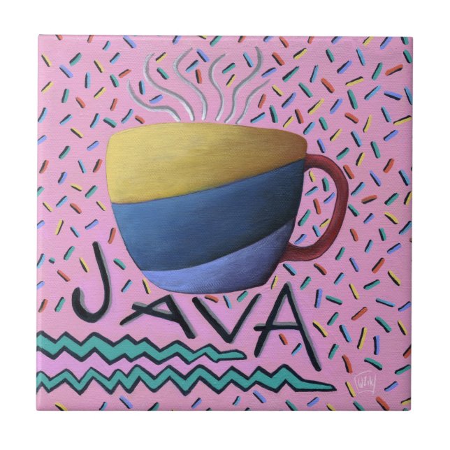Java-Kaffee-Keramik Fliese (Vorderseite)