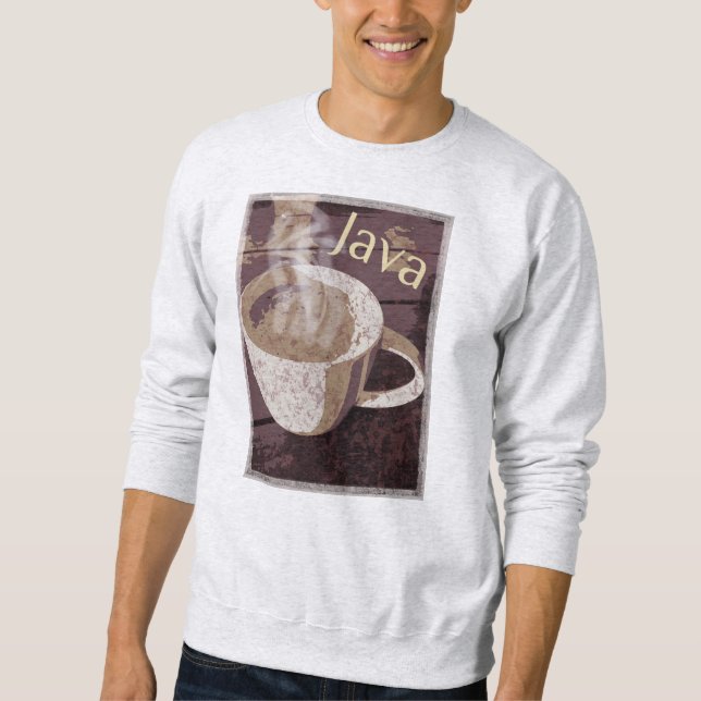 Java-Kaffee-Tassen-Kunst Sweatshirt (Vorderseite)