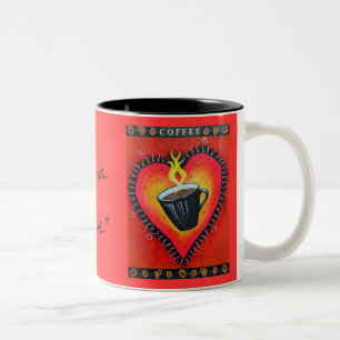 "Java-Liebe-" Geisterbild Zweifarbige Tasse