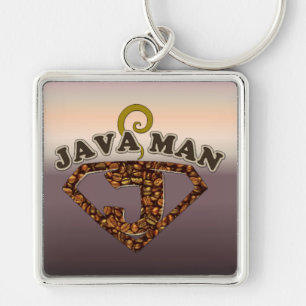 Java Man Coffee Spaß Key Chain Schlüsselanhänger