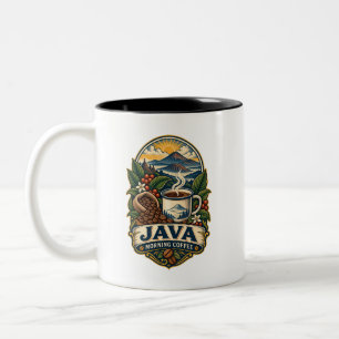 Java Morgenkaffee Vintage Zweifarbiges Tasse