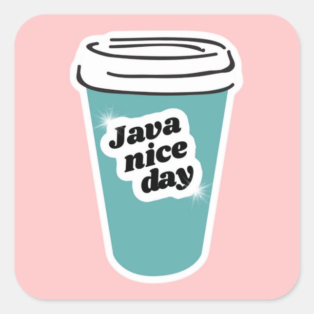 Java Nice Day Sticker (Vorderseite)