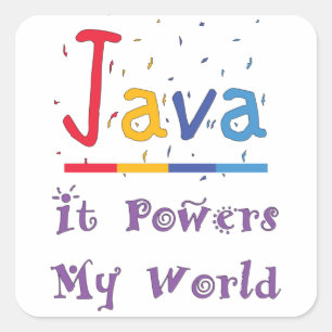 Java-Power mein Weltquadratischer Aufkleber