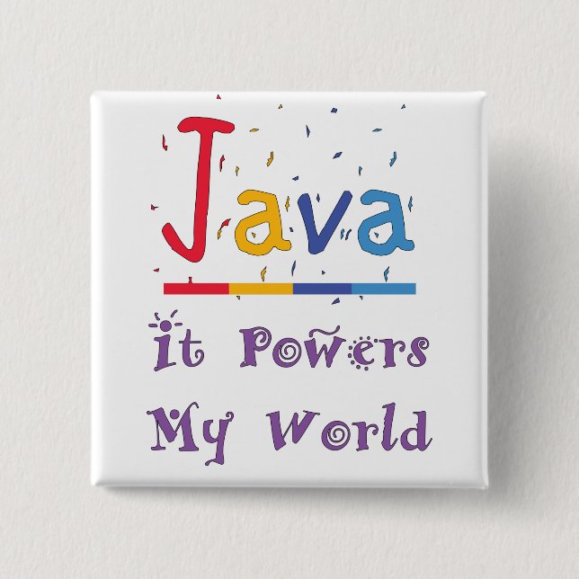 Java-Power meine Welt Button (Vorderseite)