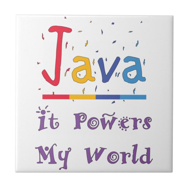 Java-Power meine Welt Fliese (Vorderseite)