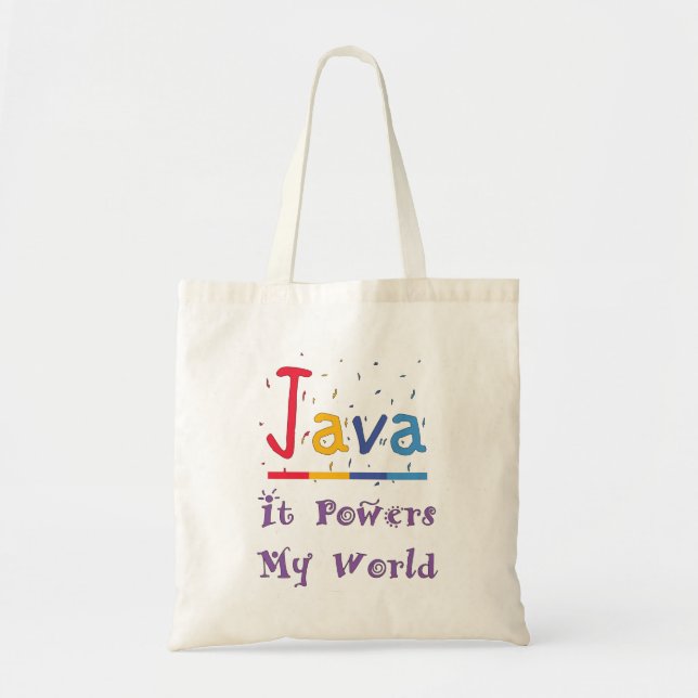 Java-Power meine Welt Tragetasche (Vorne)