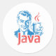 Java-Programmierer-Geschenk Runder Aufkleber (Vorderseite)