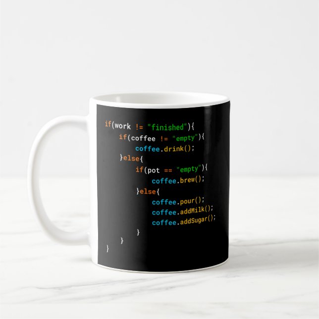 Java Programmierer-Kaffeekodierung für Programmier Kaffeetasse (Links)