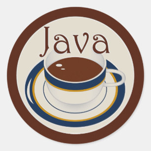 Java Runder Aufkleber