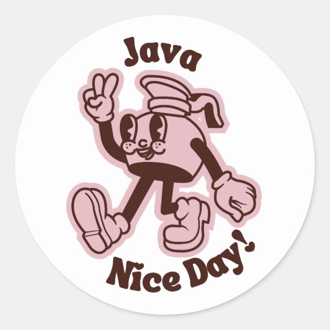 Java Schöne Tag Aufkleber (Vorderseite)