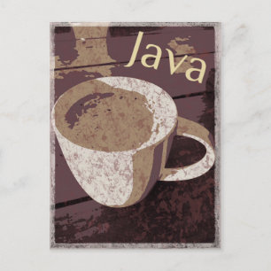 Java Vintag Postkarte