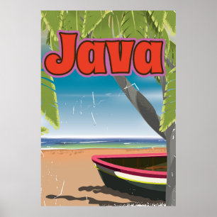 Java Vintage Reiseplakat Poster