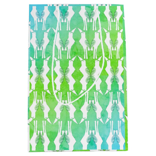 Javan Myna Bird Geschenktasche Mittlere Geschenktüte (Vorderseite)