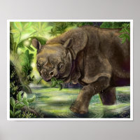 Javan Rhino Art
