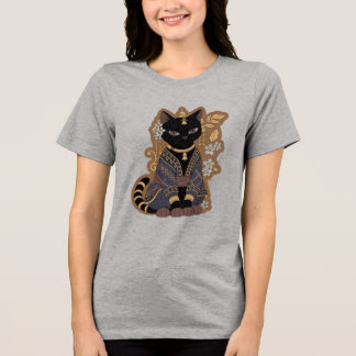 Javanesisches Katzenkunst-T-Shirt Tri-Blend Shirt
