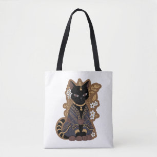 Javanesisches Katzenkunst-Totebag