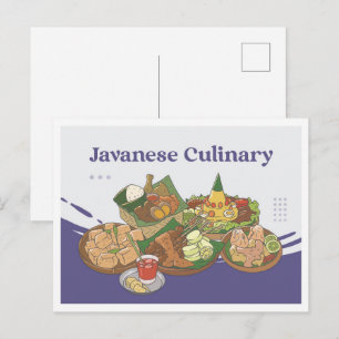 Javanesisches Kulinarisches Indonesien Reise Postkarte