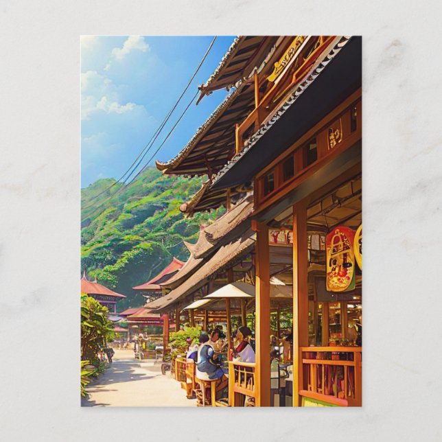 Javanisches Kaffeehaus Postkarte (Vorderseite)