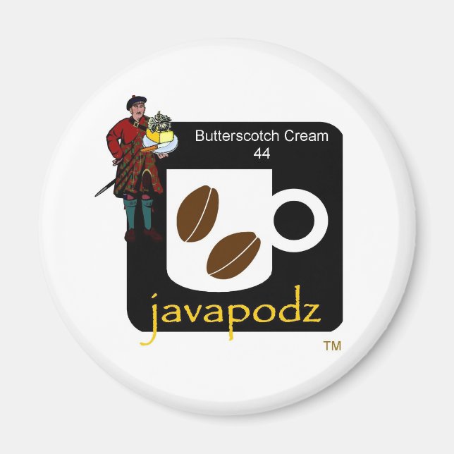 JavaPodz Butterscotch Cream Magnet (Vorne)
