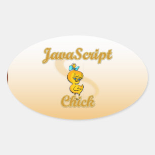 JavaScript Chick Ovaler Aufkleber
