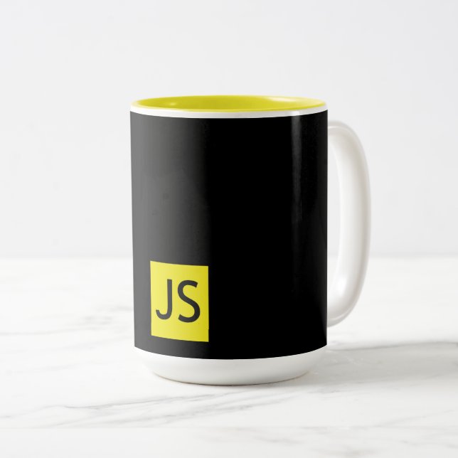 JavaScript-Fan-Tasse Zweifarbige Tasse (VorderseiteRechts)