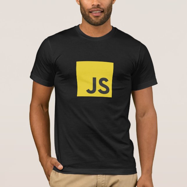 Javascript-Logo-T - Shirt (Schwarzes) (Vorderseite)