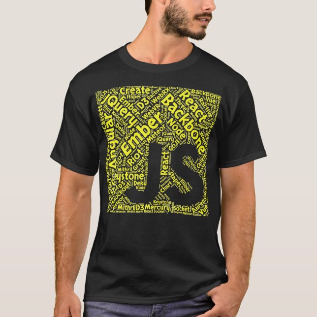 JavaScript Shirt  Original JS Framework Cloud Yell (Vorderseite)