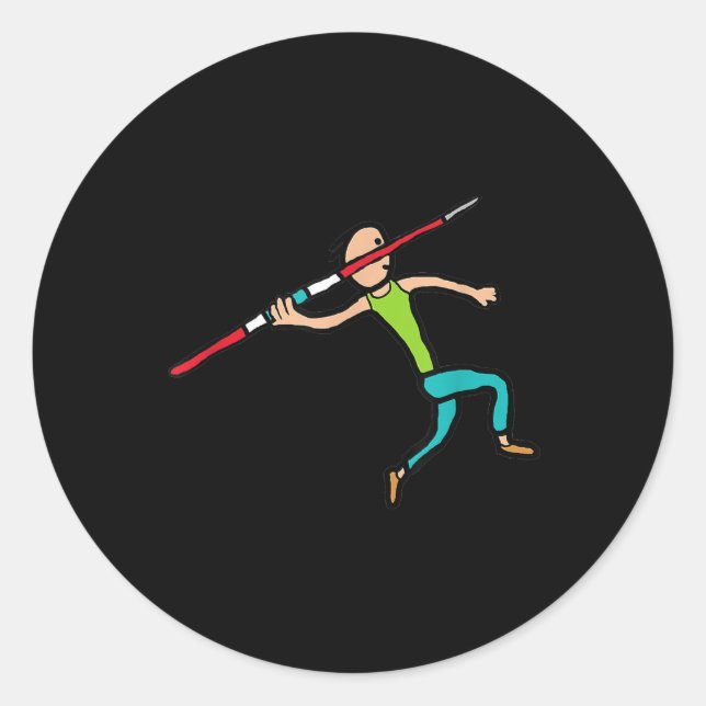 Javelin Runder Aufkleber (Vorderseite)