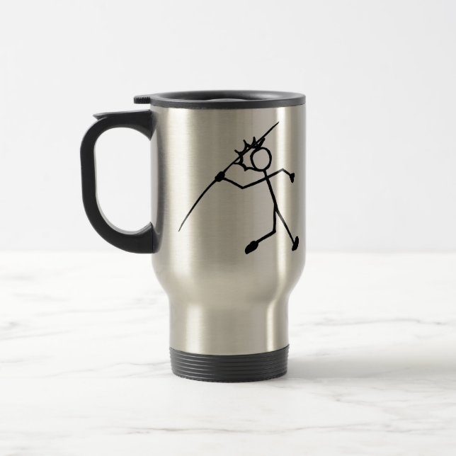 Javelin Stickman Track- und Field-Tasse Reisebecher (Links)