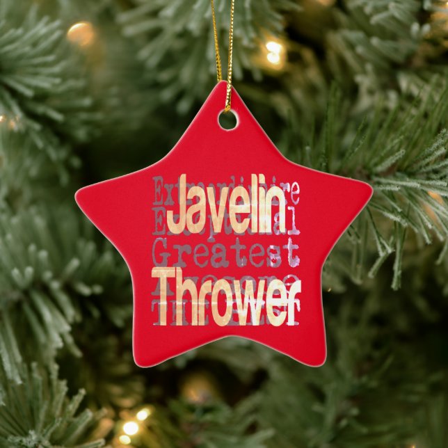 Javelin Thrower Extraordinaire Keramik Ornament (Baum)