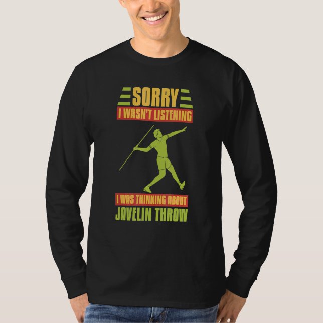 Javelin Throwing Track And Field Spear Thrower Tra T-Shirt (Vorderseite)