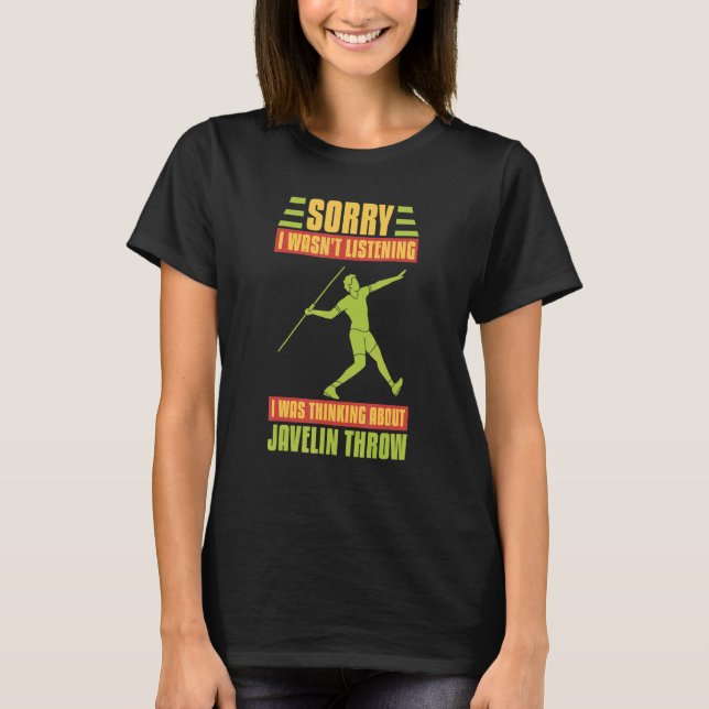Javelin Throwing Track And Field Spear Thrower Tra T-Shirt (Vorderseite)