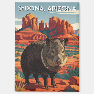 Javelina in Sedona Arizona Vertical Travel Vertica Magnet
