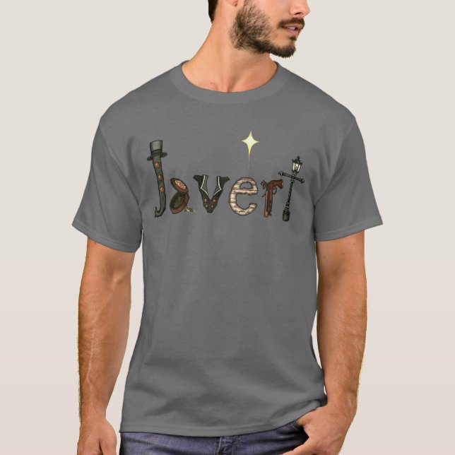 Javert Name T - Shirt mit Star (Vorderseite)