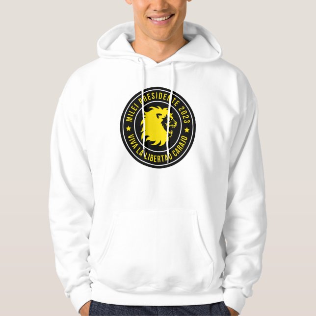 Javier Milei Presidente Viva La Libertad 2023 Hoodie (Vorderseite)